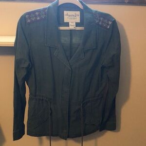 American rag olive color green light jacket Size m